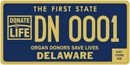 Delaware Organ Donor tag